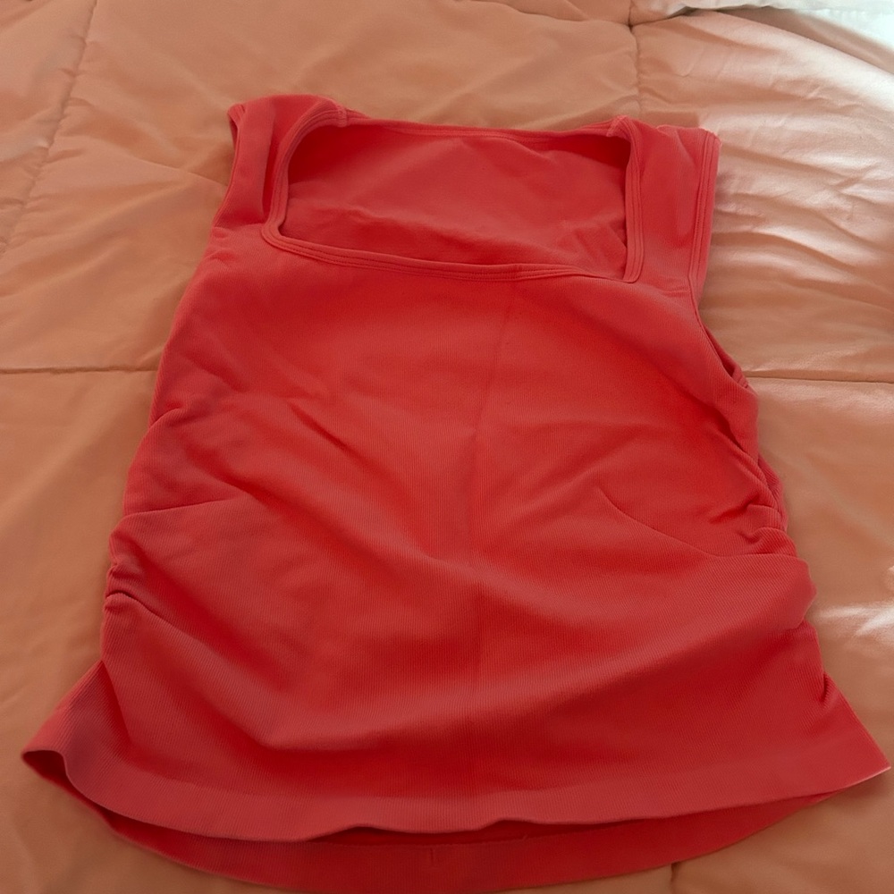 Pink Scrunched Sleeveless Top